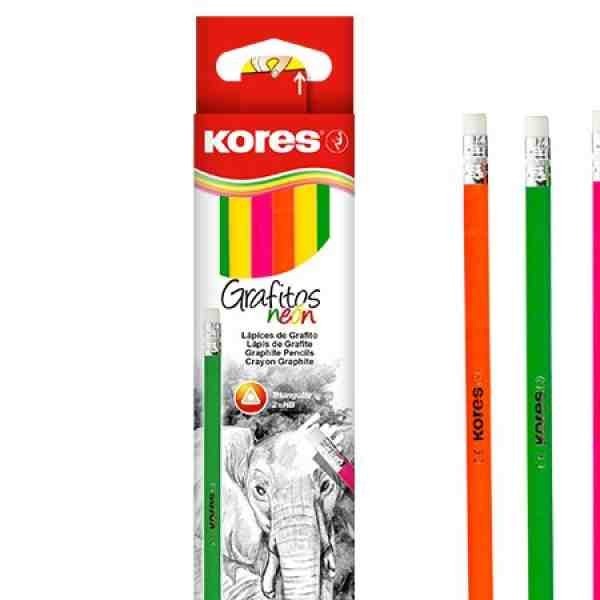 LAPIZ GRAFITO 2 NEON KORES TRIANG. E.72 C.576